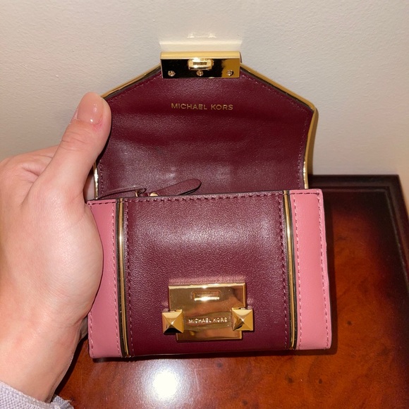 NWT MICHAEL KORS Whitney Oxblood Leather Wallet - Picture 9 of 13